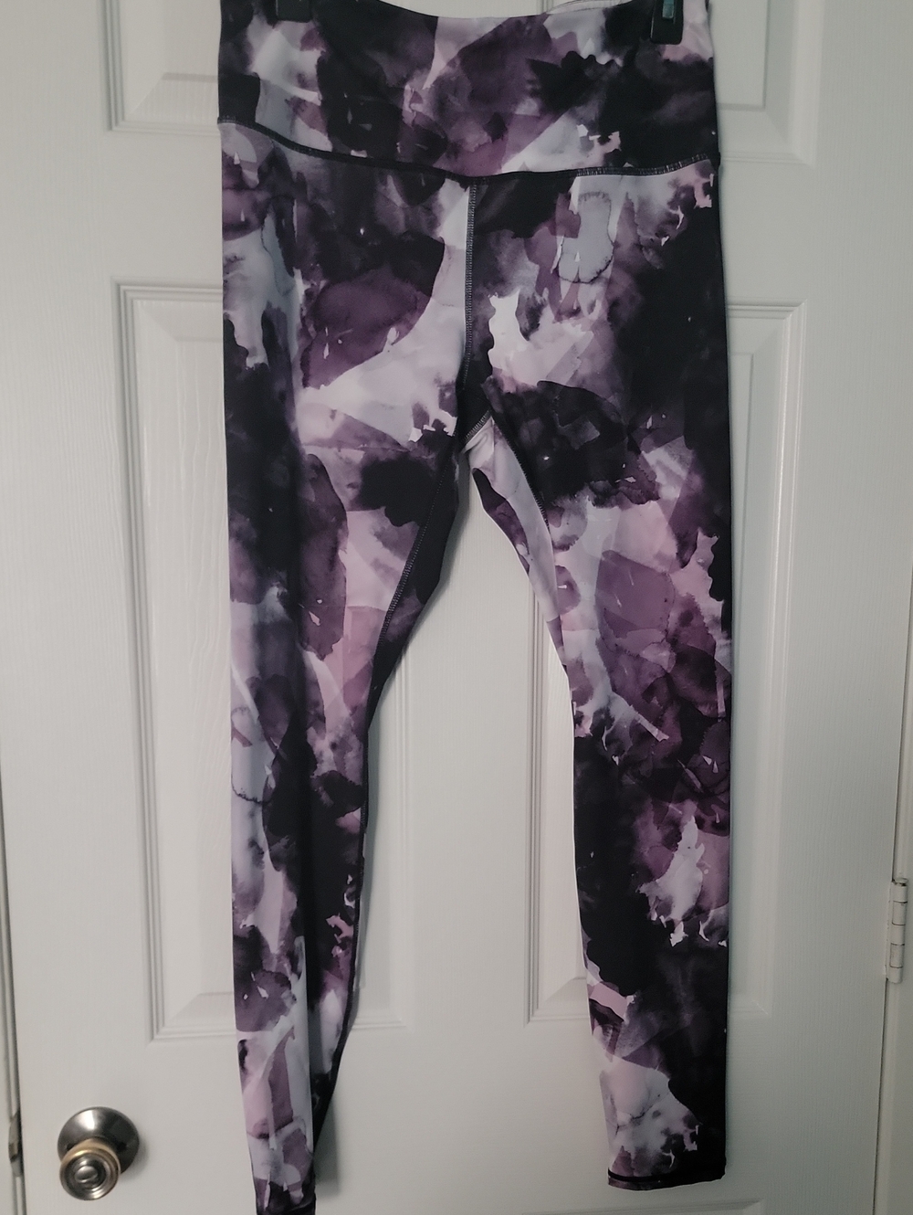 GAIAM Purple Watercolor Print Women's Jeggings